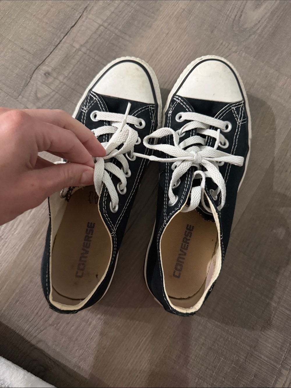 Classic Black Low-Top converse Canvas Sneakers - Picture 5 of 6